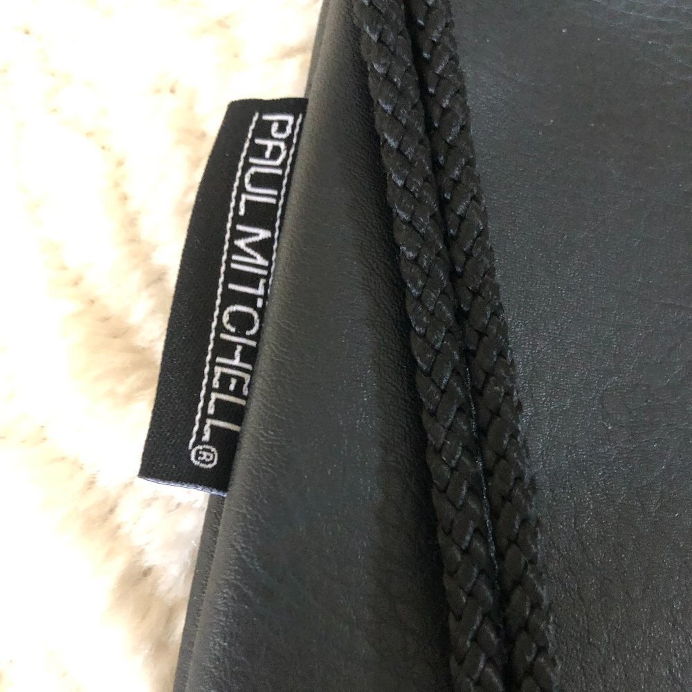 PAUL MITCHELL BLACK FAUX LEATHER SACK BACK
